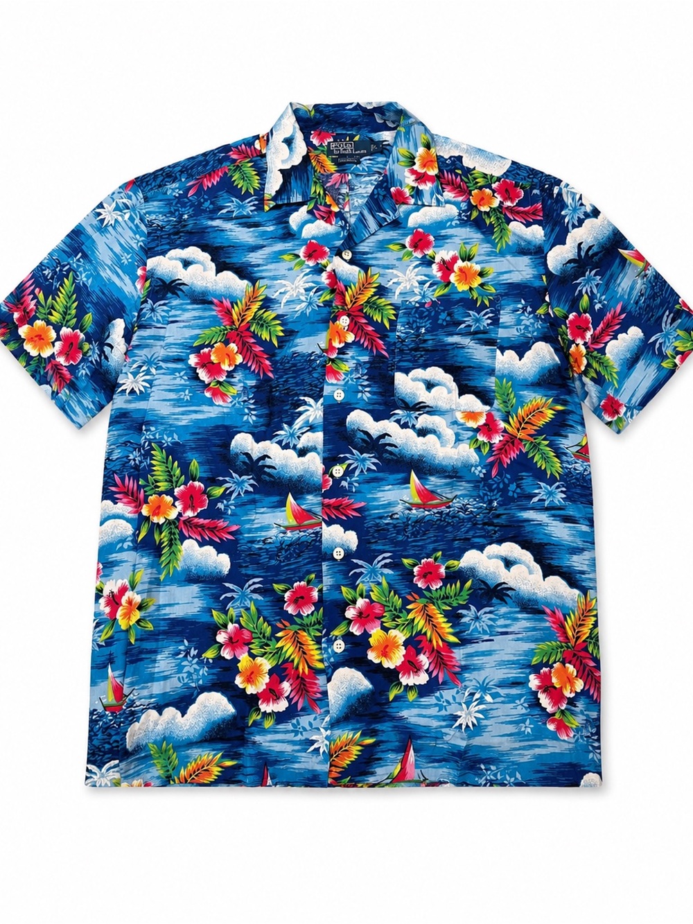 Vintage Polo Ralph Lauren Caldwell Hawaiian Camp Shirt | 100% Rayon | Size L